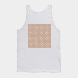 Polka dots White and Taupe spots dots Tank Top